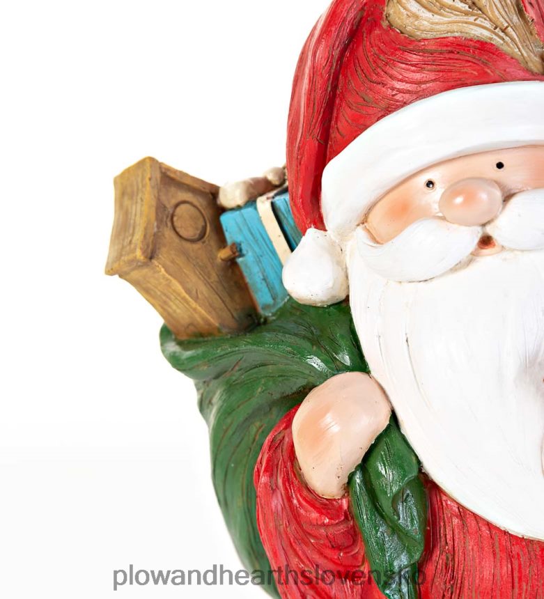 Plow & Hearth socha santa vtáčieho kŕmidla za každého počasia 6P208P106 dvor a záhrada