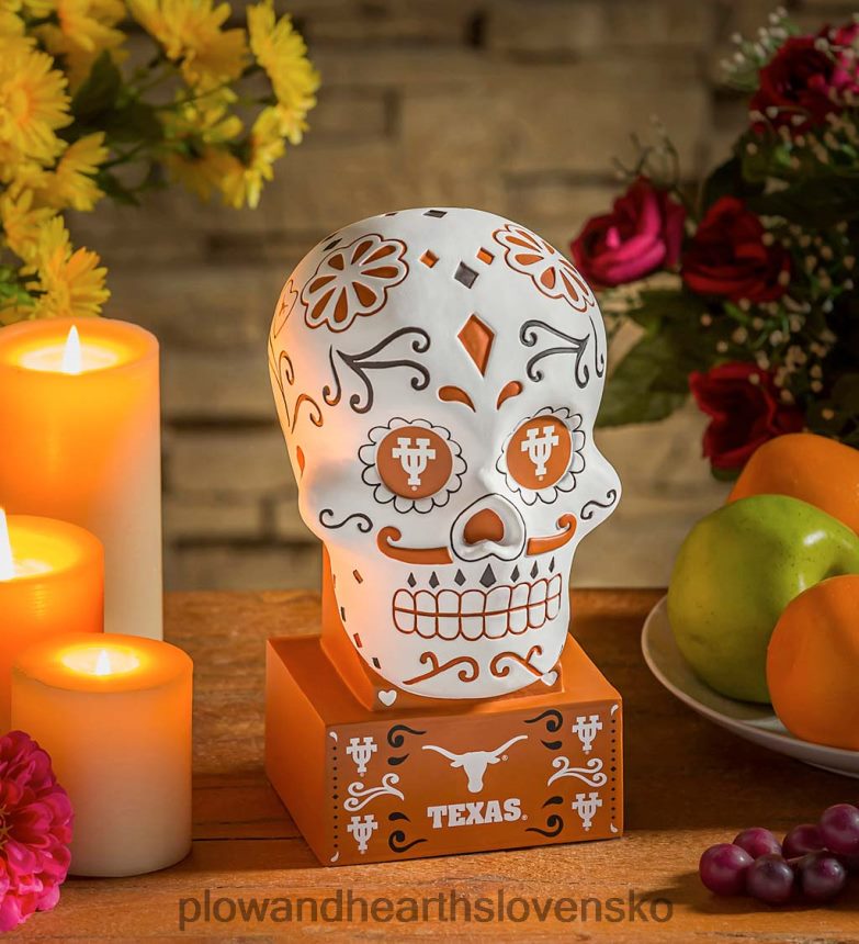 Plow & Hearth texaská univerzita, socha cukrovej lebky 6P208P386 dvor a záhrada