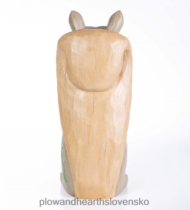 Plow & Hearth vnútorná / vonkajšia osvetlená veverička krátka socha 6P208P123 dvor a záhrada