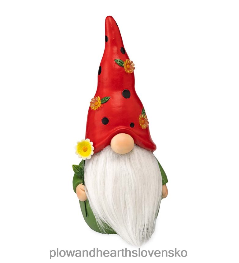 Plow & Hearth vnútorná/vonkajšia socha trpaslíka lienky 6P208P190 dvor a záhrada