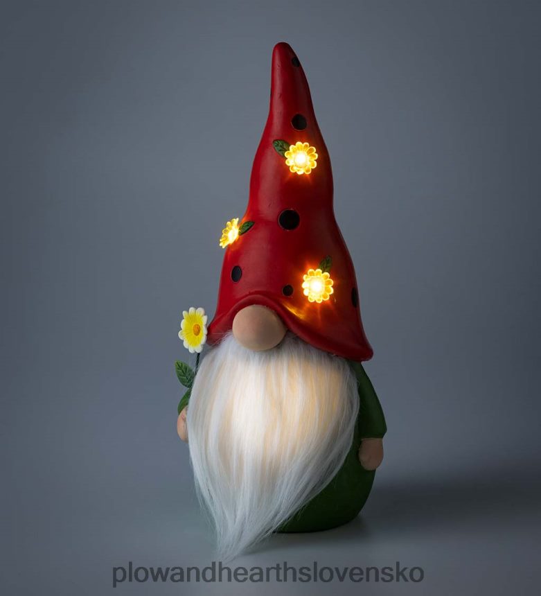 Plow & Hearth vnútorná/vonkajšia socha trpaslíka lienky 6P208P190 dvor a záhrada