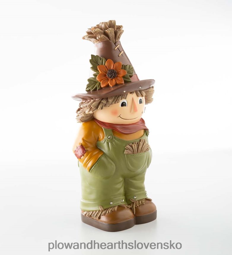 Plow & Hearth vnútorný/vonkajší osvetlený strašiak shorty socha 6P208P201 dvor a záhrada