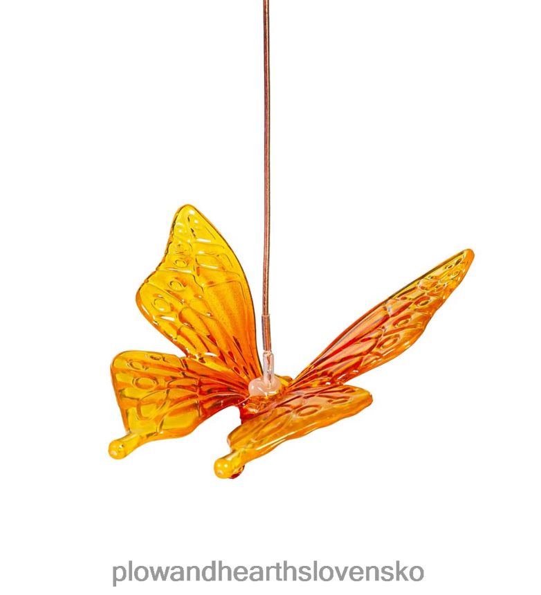 Plow & Hearth záhradní kamaráti solárny mobil meniaci farbu - motýle a kvety 6P208P452 dvor a záhrada