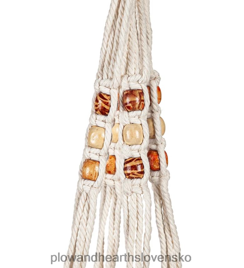 Plow & Hearth Látkový kvetináč olivia s držiakom na makramé - modrý 6P208P930 dvor a záhrada