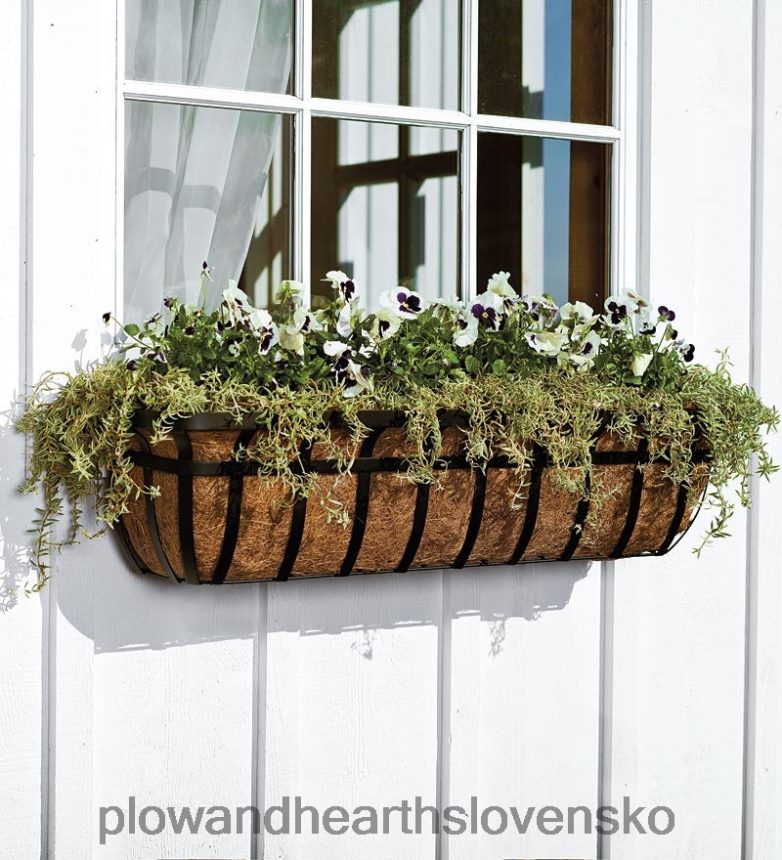 Plow & Hearth anglické kvetináče na seno s kokosovými vložkami 6P208P948 dvor a záhrada