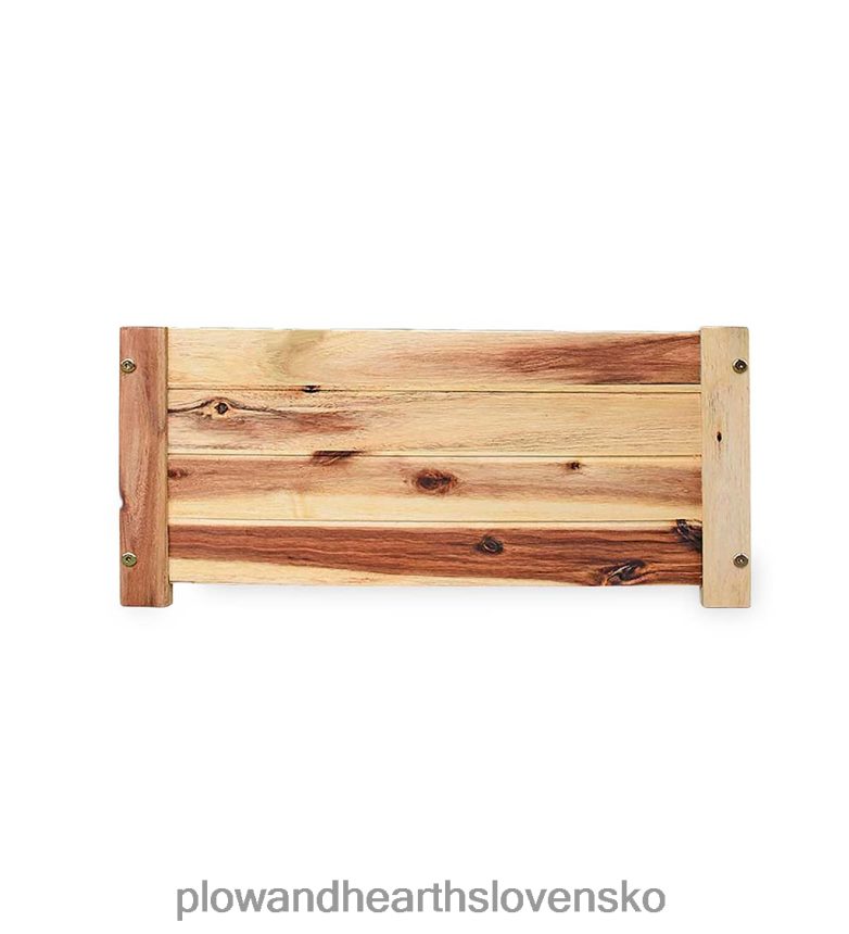 Plow & Hearth obdĺžnikový kvetináč z akáciového dreva 6P208P918 dvor a záhrada