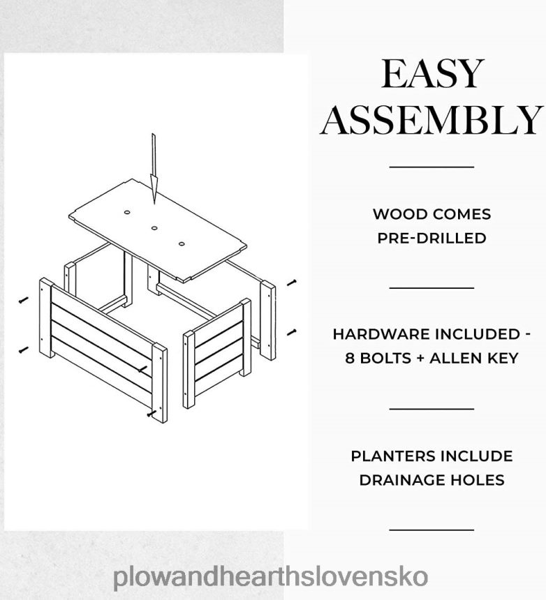 Plow & Hearth obdĺžnikový kvetináč z akáciového dreva 6P208P918 dvor a záhrada