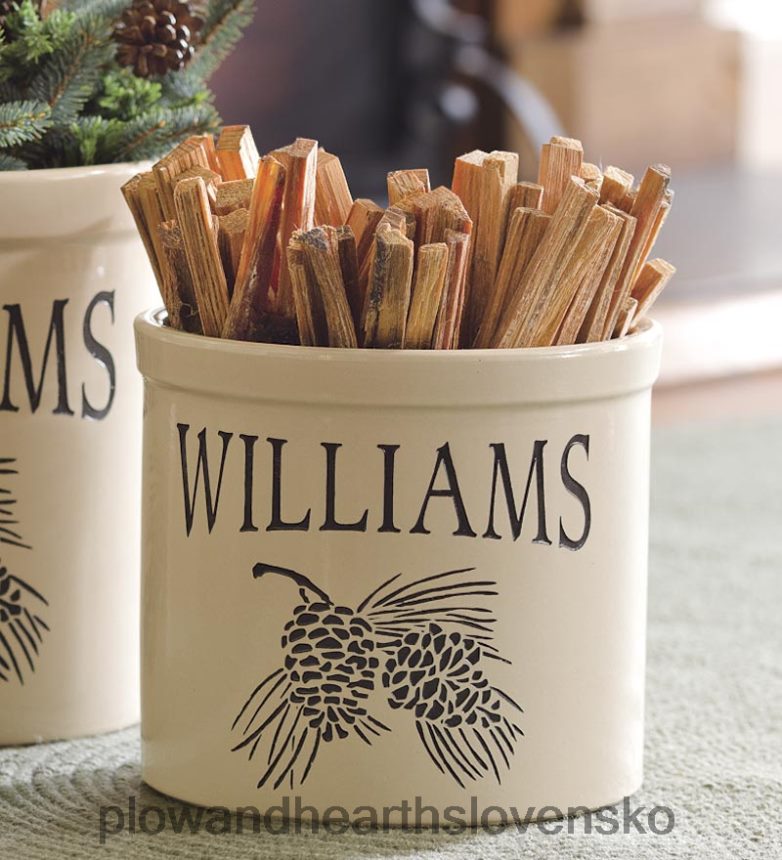 Plow & Hearth ručne vyrábaný hrnček s dvojitou šiškou vyrobený v USA 6P208P942 dvor a záhrada