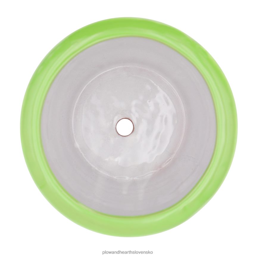 Plow & Hearth stredná zelená talaverová kvetináč 6P208P955 dvor a záhrada