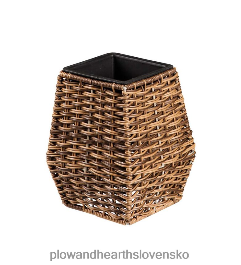 Plow & Hearth vnútorné/vonkajšie pobrežné prútené kvetináče, sada 3 ks 6P208P969 dvor a záhrada