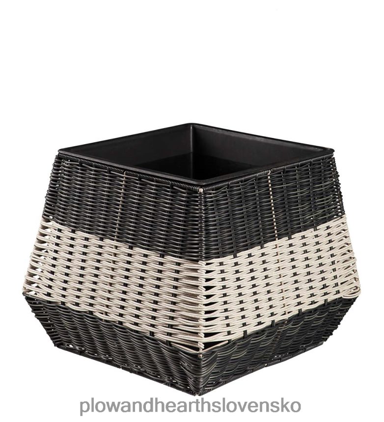 Plow & Hearth vnútorné/vonkajšie prútené kvetináče, sada 3 ks 6P208P981 dvor a záhrada