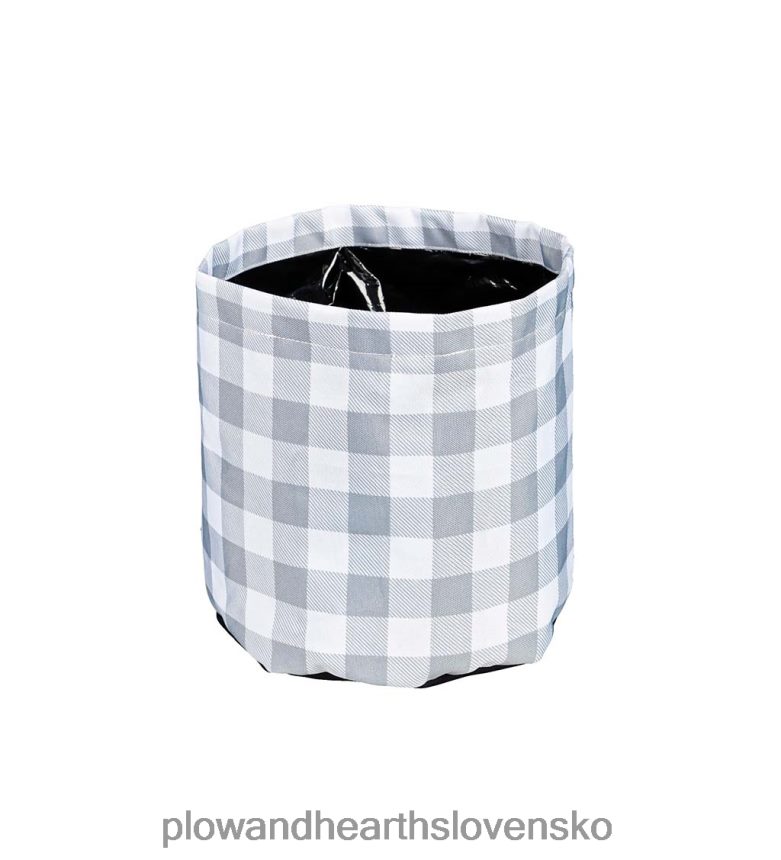 Plow & Hearth vzorované látkové kvetináče, sada 3 ks - pléd 6P208P961 dvor a záhrada