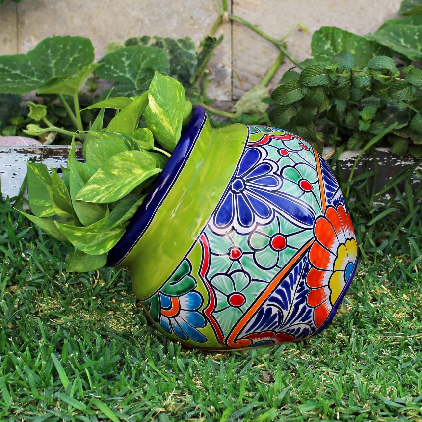 Plow & Hearth zelená talavera naklonená chata plantážnik 6P208P951 dvor a záhrada