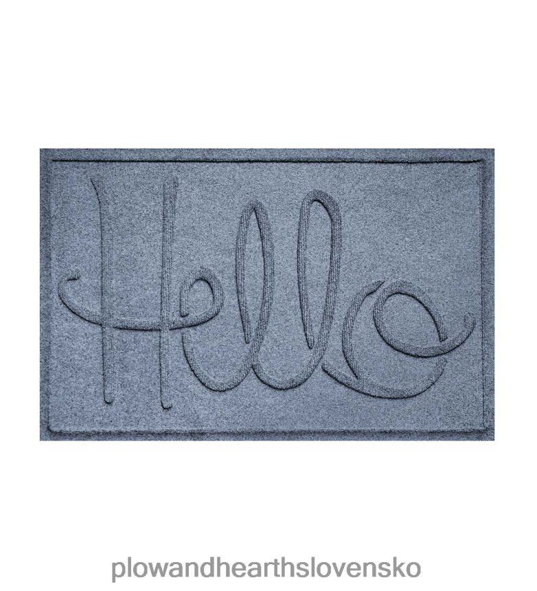 Plow & Hearth Waterhog vnútorná/vonkajšia rohožka hello, 2' x 3' - modrá 6P208P1041 dvor a záhrada