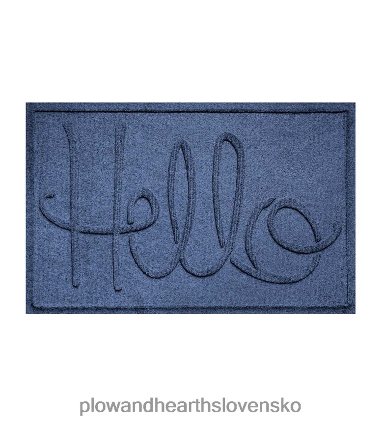 Plow & Hearth Waterhog vnútorná/vonkajšia rohožka hello, 2' x 3' - modrá 6P208P1041 dvor a záhrada