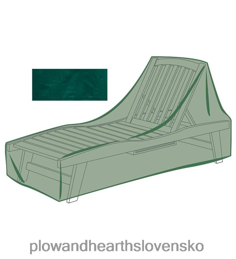 Plow & Hearth klasický outdoorový nábytok do každého počasia poťah na dlhé ležadlo - zelený 6P208P1052 dvor a záhrada