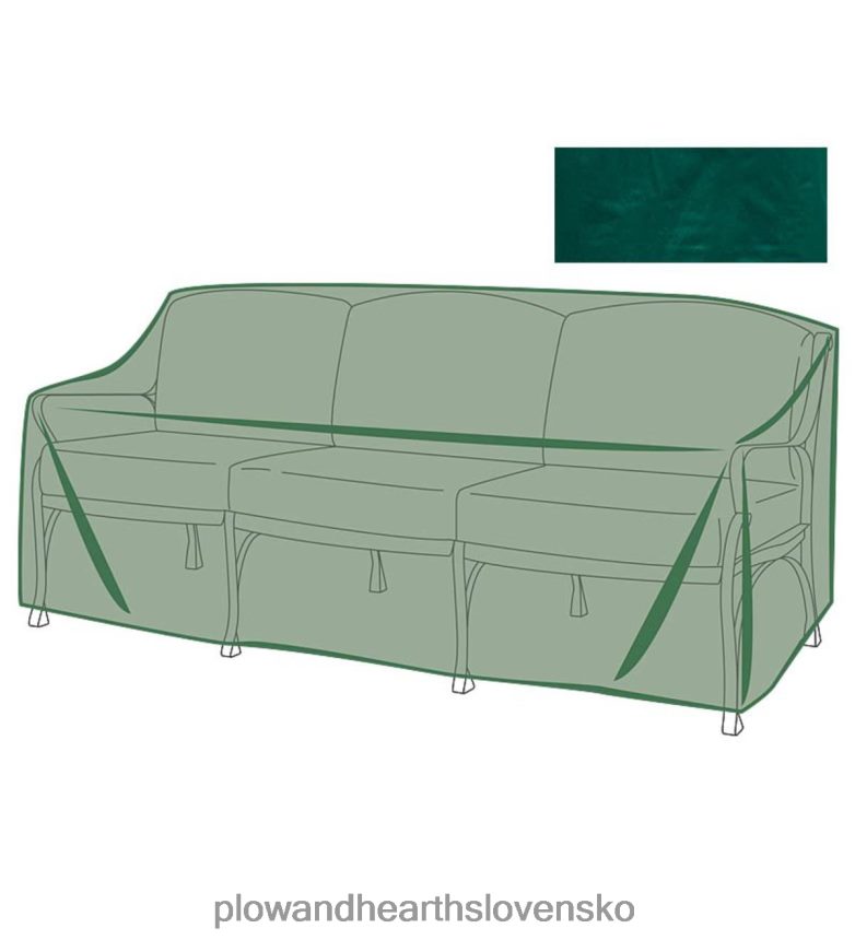 Plow & Hearth klasický vonkajší poťah na pohovku do každého počasia - zelený 6P208P1014 dvor a záhrada