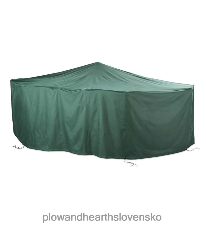 Plow & Hearth klasický vonkajší poťah na vonkajší nábytok do každého počasia na veľký obdĺžnikový stôl a stoličky - zelený 6P208P1024 dvor a záhrada