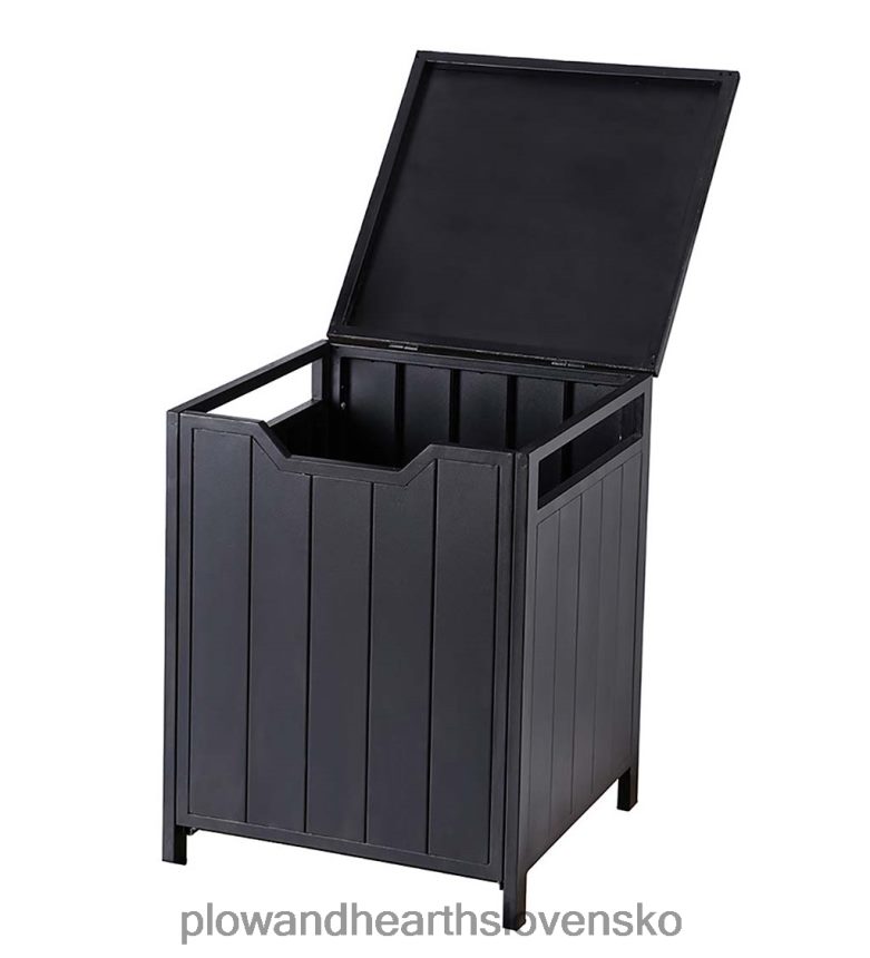 Plow & Hearth lamelový lisovaný oceľový kryt nádrže na propán - čierny 6P208P1019 dvor a záhrada