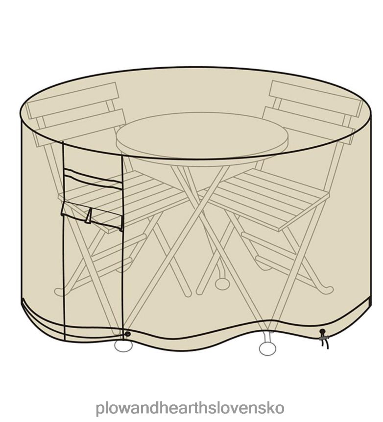 Plow & Hearth luxusný kaviarenský poťah na stôl a stoličky - tan 6P208P1045 dvor a záhrada