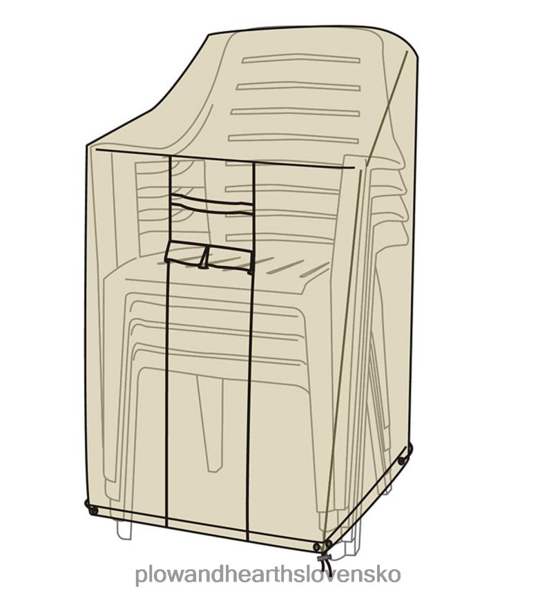 Plow & Hearth luxusný poťah na stohovacie stoličky - tan 6P208P1047 dvor a záhrada