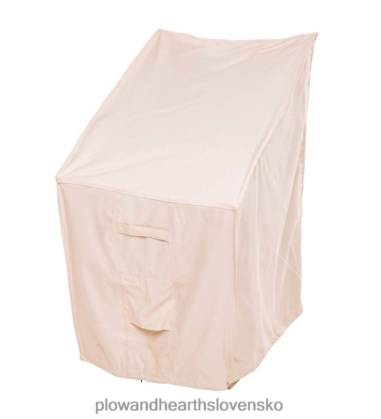 Plow & Hearth luxusný poťah na stohovacie stoličky - tan 6P208P1047 dvor a záhrada