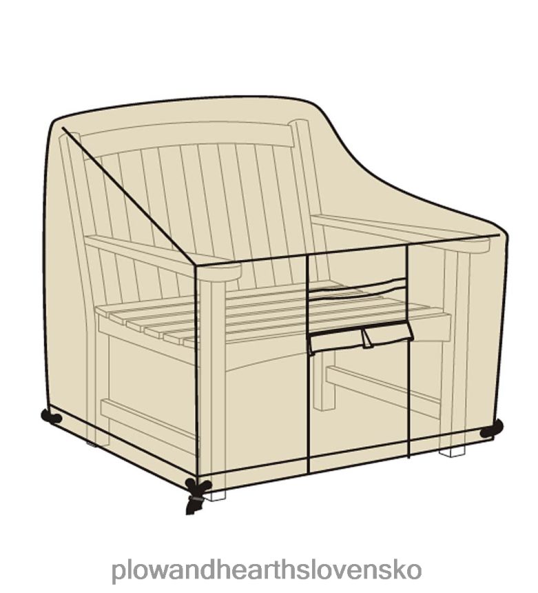 Plow & Hearth luxusný poťah na stoličku hlboký - tan 6P208P1010 dvor a záhrada