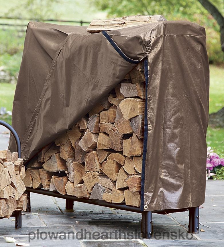 Plow & Hearth odolný oceľový drevený regál s konečným dizajnom 6P208P1003 dvor a záhrada