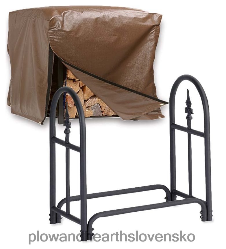 Plow & Hearth odolný oceľový drevený regál s konečným dizajnom 6P208P1003 dvor a záhrada