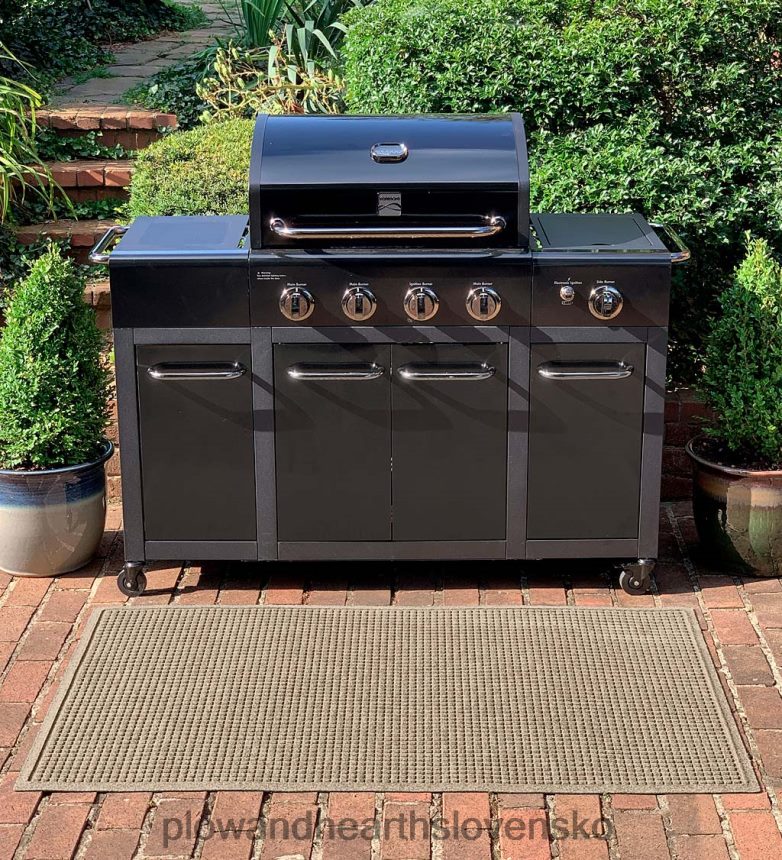 Plow & Hearth podložka na grilovanie vodnatec štvorcový vzor - bordó 6P208P1065 dvor a záhrada