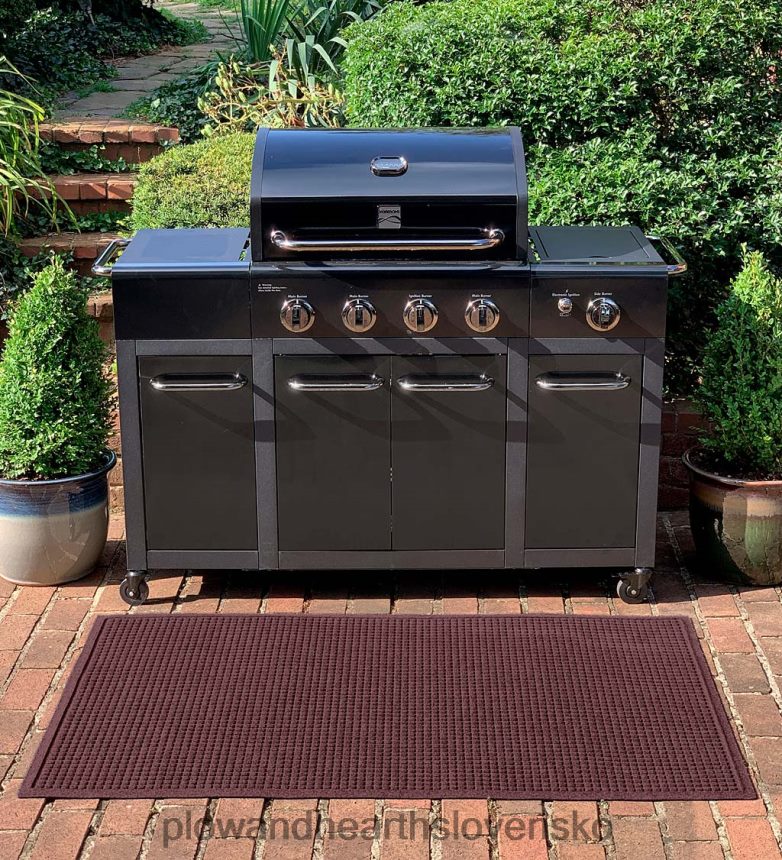 Plow & Hearth podložka na grilovanie vodnatec štvorcový vzor - bordó 6P208P1065 dvor a záhrada