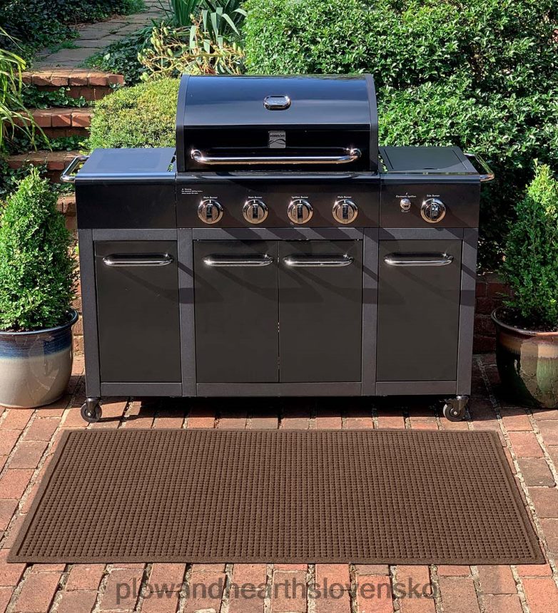 Plow & Hearth podložka na grilovanie vodnatec štvorcový vzor - bordó 6P208P1065 dvor a záhrada