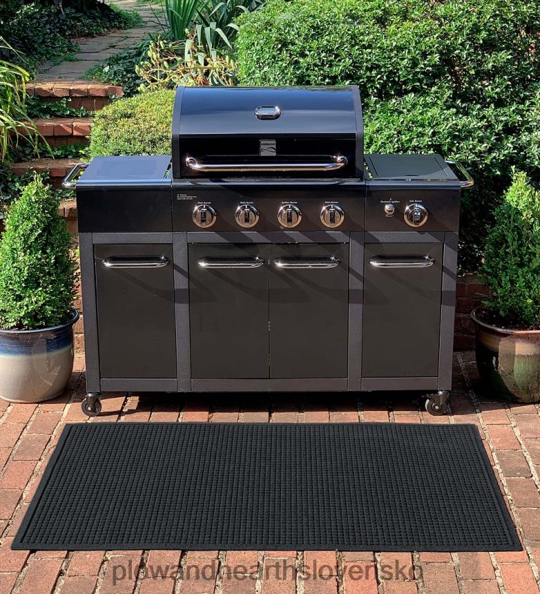 Plow & Hearth podložka na grilovanie vodnatec štvorcový vzor - bordó 6P208P1065 dvor a záhrada