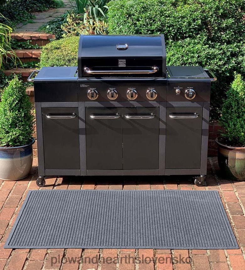 Plow & Hearth podložka na grilovanie vodnatec štvorcový vzor - bordó 6P208P1065 dvor a záhrada