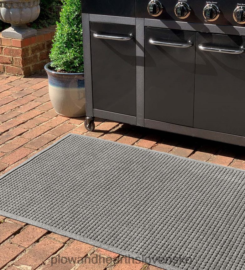 Plow & Hearth podložka na grilovanie vodnatec štvorcový vzor - bordó 6P208P1065 dvor a záhrada