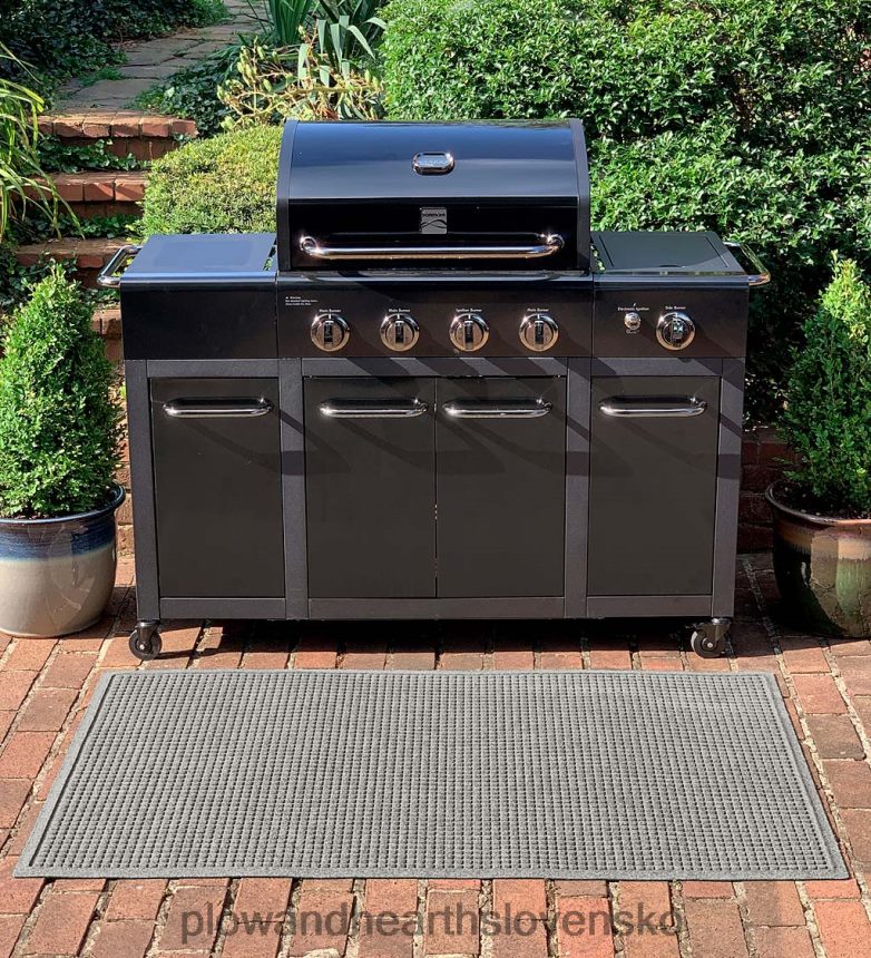 Plow & Hearth podložka na grilovanie vodnatec štvorcový vzor - bordó 6P208P1065 dvor a záhrada