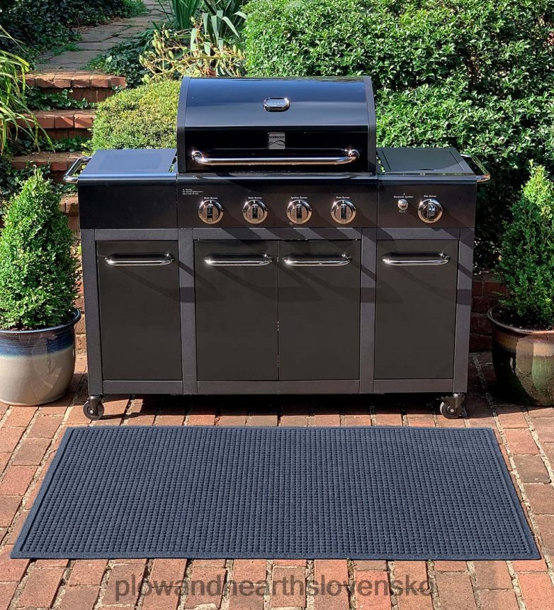 Plow & Hearth podložka na grilovanie vodnatec štvorcový vzor - bordó 6P208P1065 dvor a záhrada