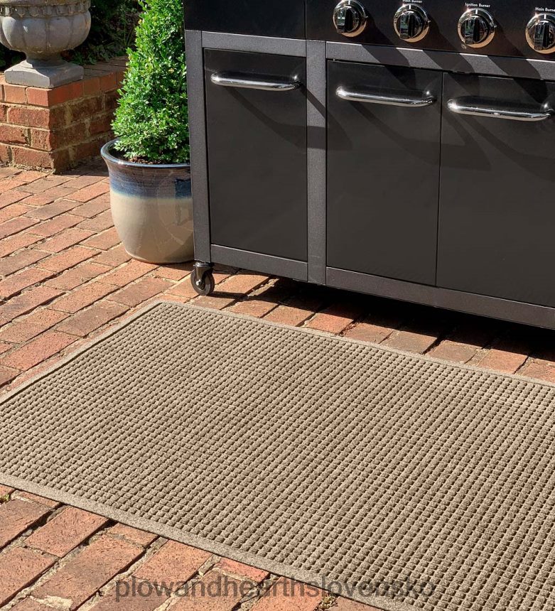 Plow & Hearth podložka na grilovanie vodnatec štvorcový vzor - bordó 6P208P1065 dvor a záhrada