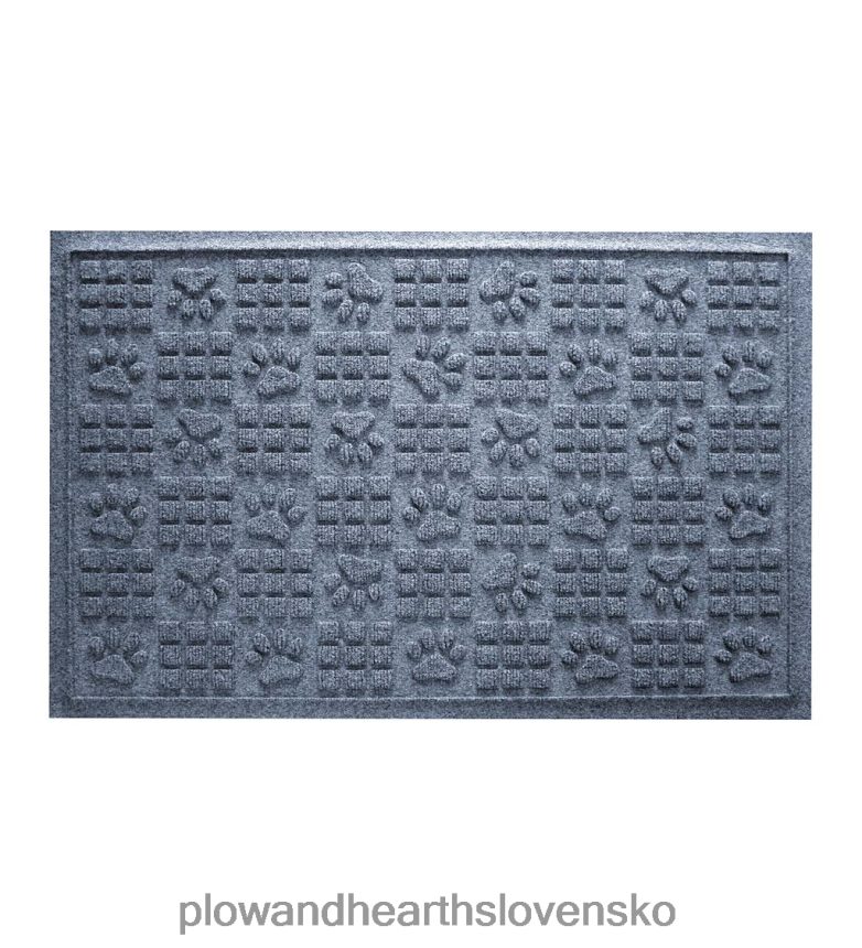 Plow & Hearth waterhog vnútorná/vonkajšia rohožka na labky a štvorce, 2' x 3' - drevené uhlie 6P208P1025 dvor a záhrada