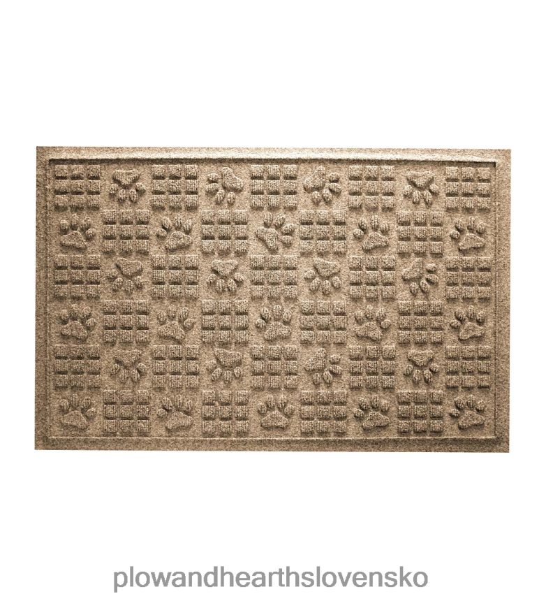 Plow & Hearth waterhog vnútorná/vonkajšia rohožka na labky a štvorce, 2' x 3' - drevené uhlie 6P208P1025 dvor a záhrada