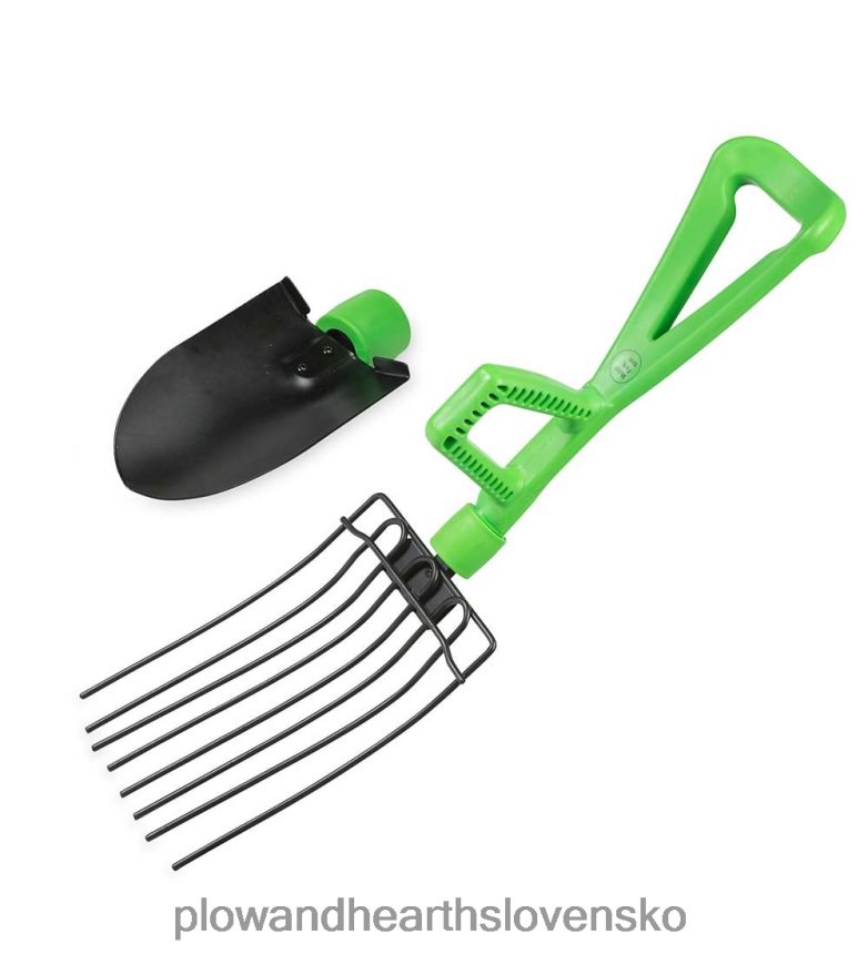Plow & Hearth Záhradná mulčovacia vidlica 2 v 1 s ergonomickým dizajnom 6P208P988 dvor a záhrada