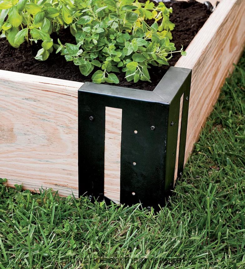 Plow & Hearth oceľové vyvýšené rohové držiaky postele, sada 4 ks 6P208P989 dvor a záhrada