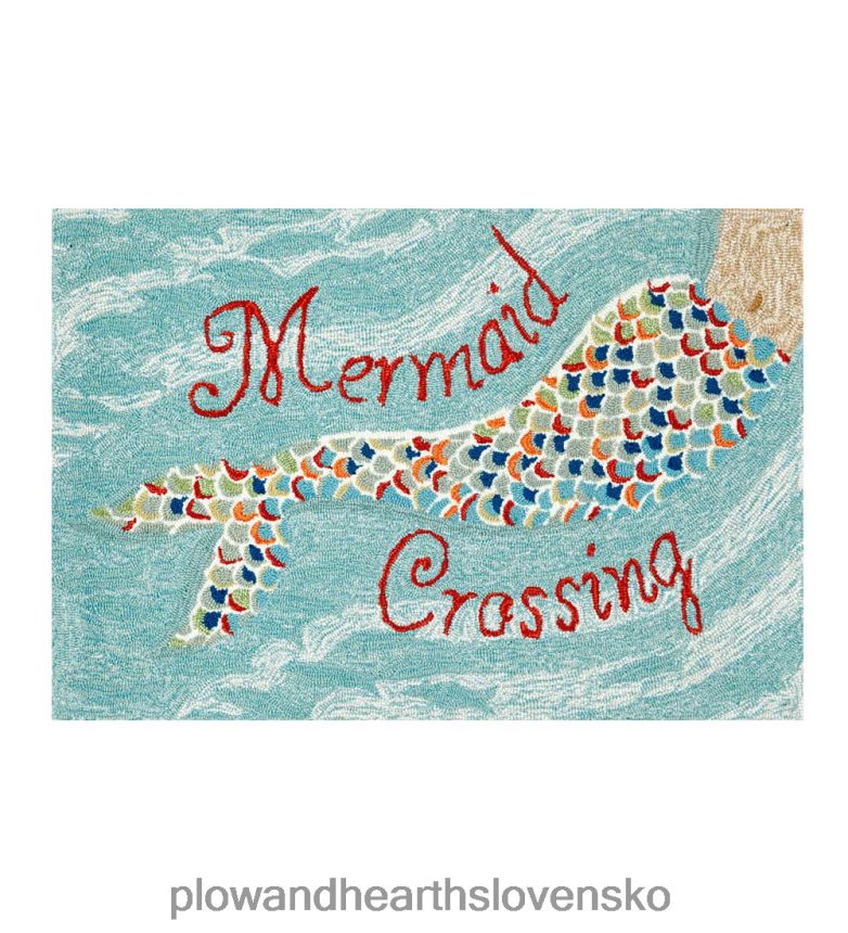 Plow & Hearth Zvýrazňujúci koberec morskej panny, 24" š x 36" d 6P208P1906 koberčeky a rohožky