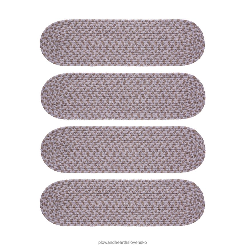 Plow & Hearth Vlnený pletený nášľap na schody z americkej výroby, sada 4 ks - mraz 6P208P1914 koberčeky a rohožky