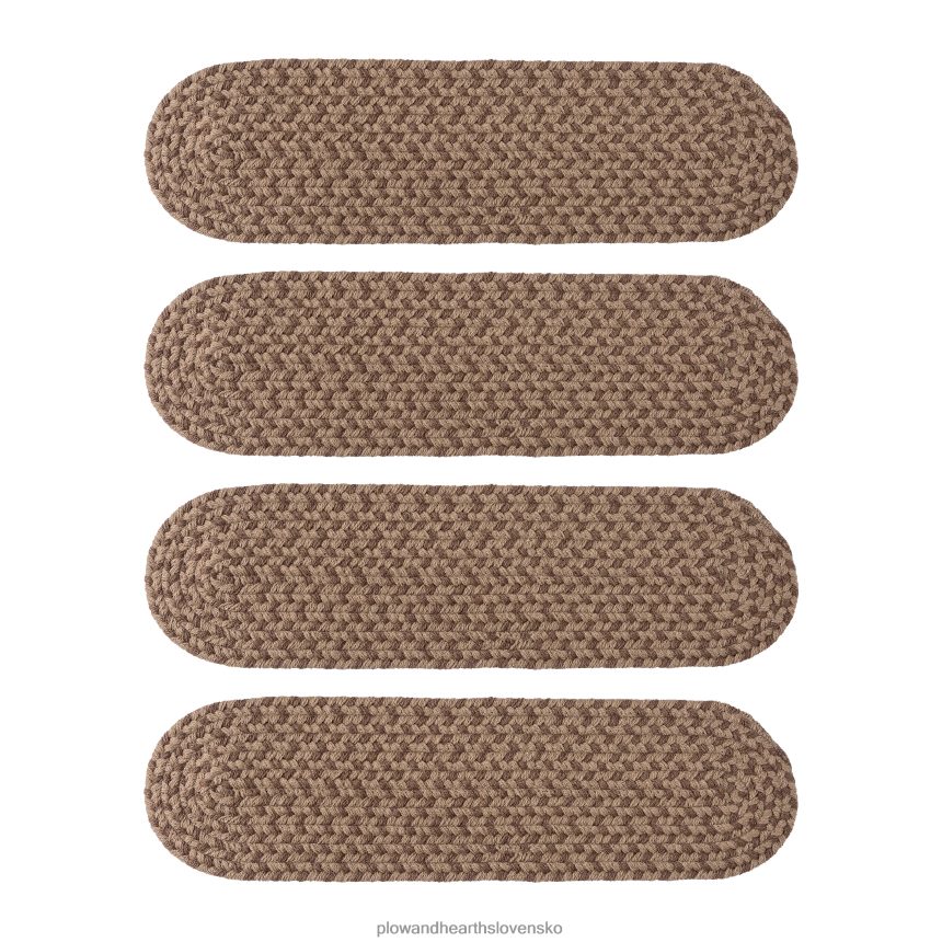 Plow & Hearth Vlnený pletený nášľap na schody z americkej výroby, sada 4 ks - mraz 6P208P1914 koberčeky a rohožky