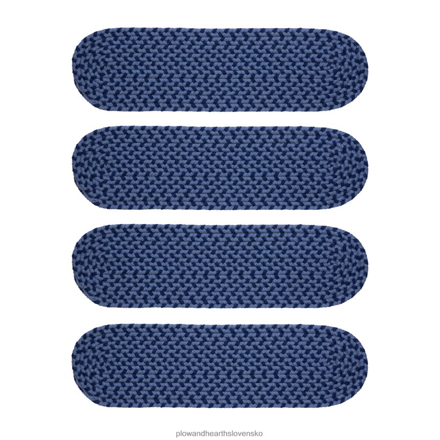 Plow & Hearth Vlnený pletený nášľap na schody z americkej výroby, sada 4 ks - mraz 6P208P1914 koberčeky a rohožky