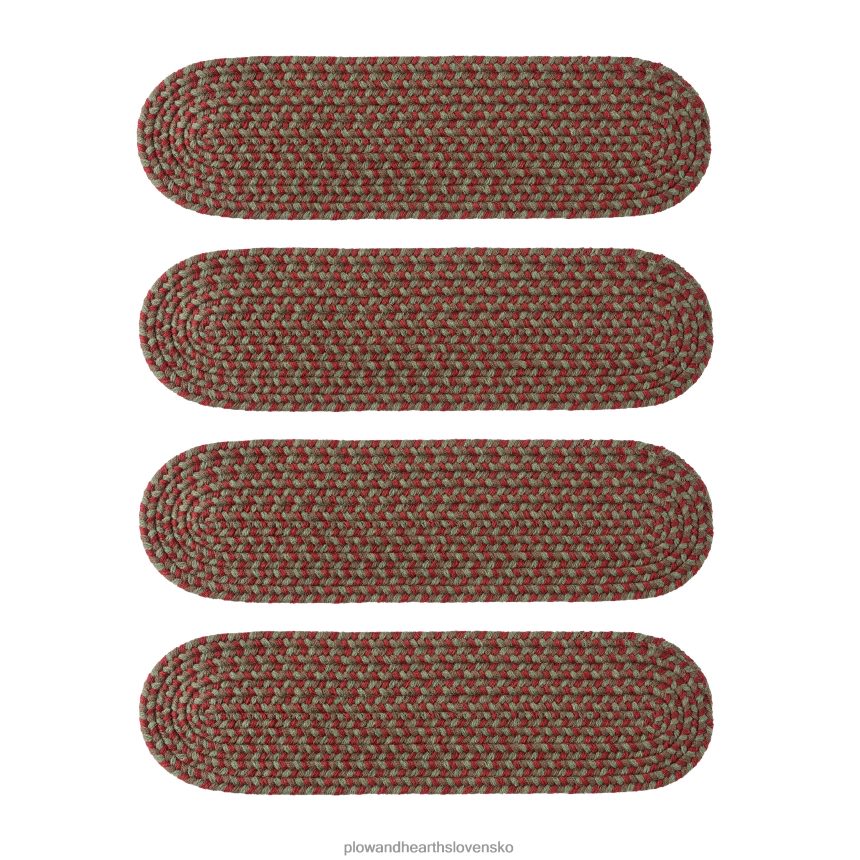 Plow & Hearth Vlnený pletený nášľap na schody z americkej výroby, sada 4 ks - mraz 6P208P1914 koberčeky a rohožky