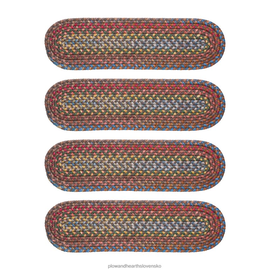 Plow & Hearth afton mountain vnútorné/vonkajšie polypropylénové pletené schodiskové stupne, sada 4 ks - modrý opál 6P208P1911 koberčeky a rohožky