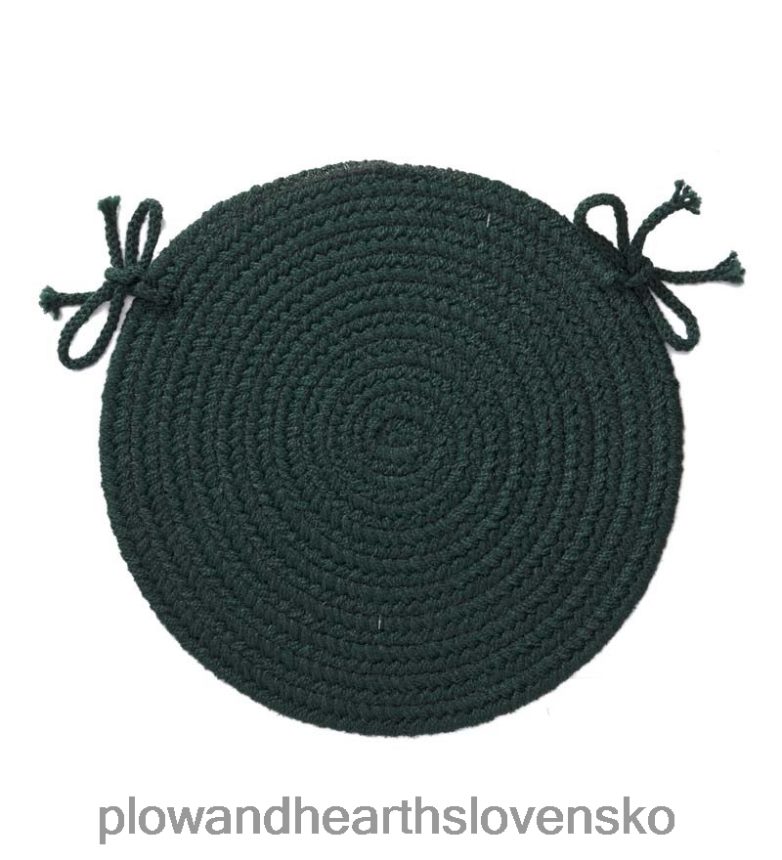 Plow & Hearth vnútorná/vonkajšia pletená polypro roanoke okrúhla podložka na stoličku s viazaním - masívny smrek 6P208P1908 koberčeky a rohožky