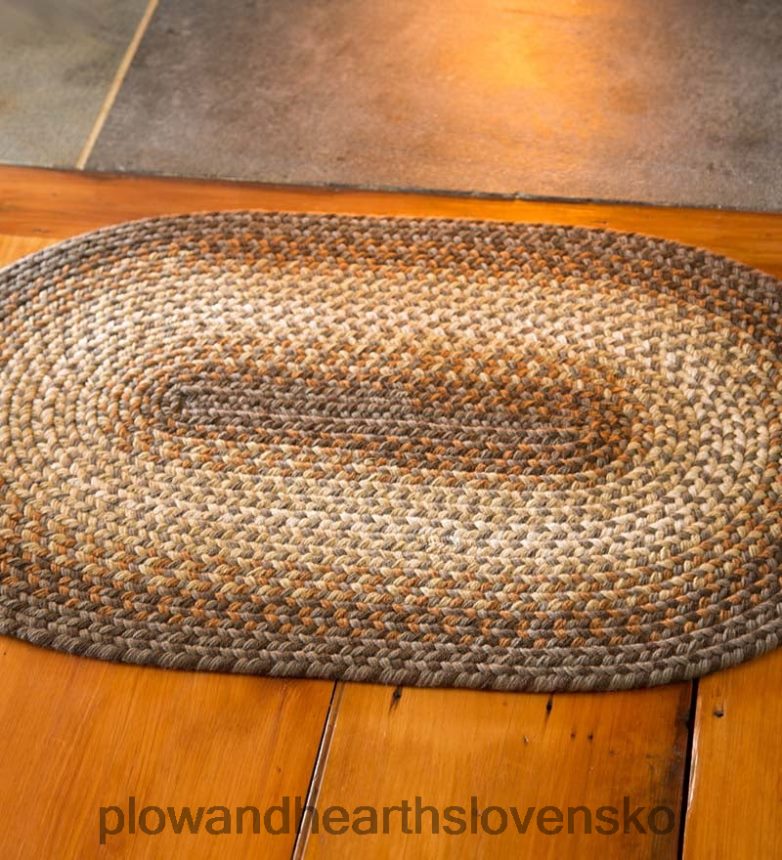 Plow & Hearth Vlnený pletený koberec Virginia vyrobený v USA 6P208P1778 koberčeky a rohožky